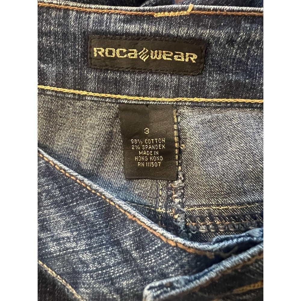 Y2K Vintage Rocawear Embroidered Pocket  Womens Jeans Sz 3 - Picture 5 of 5